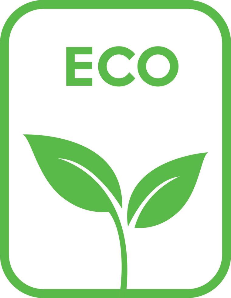 Leaf ecology logo symbol vector