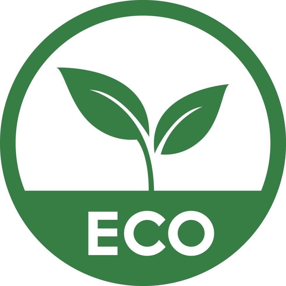 Leaf ecology logo symbol vector