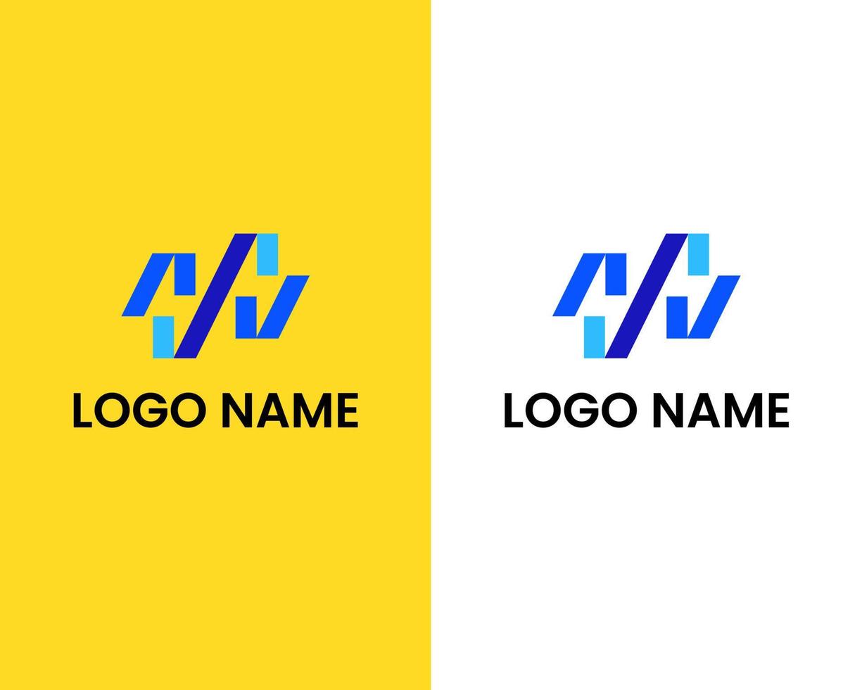 plantilla de diseño de logotipo moderno letra w vector