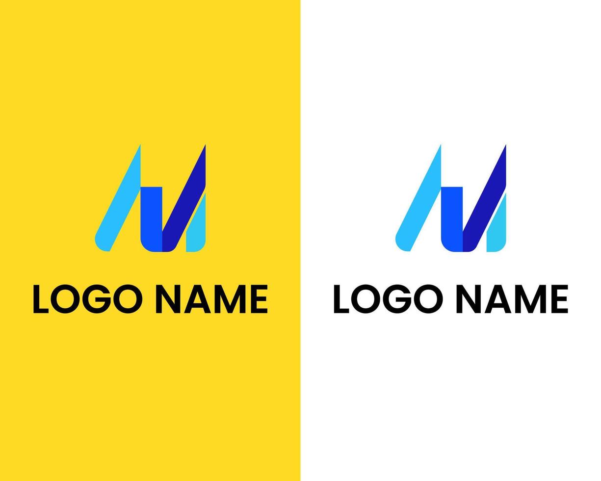 letter m modern logo design template vector