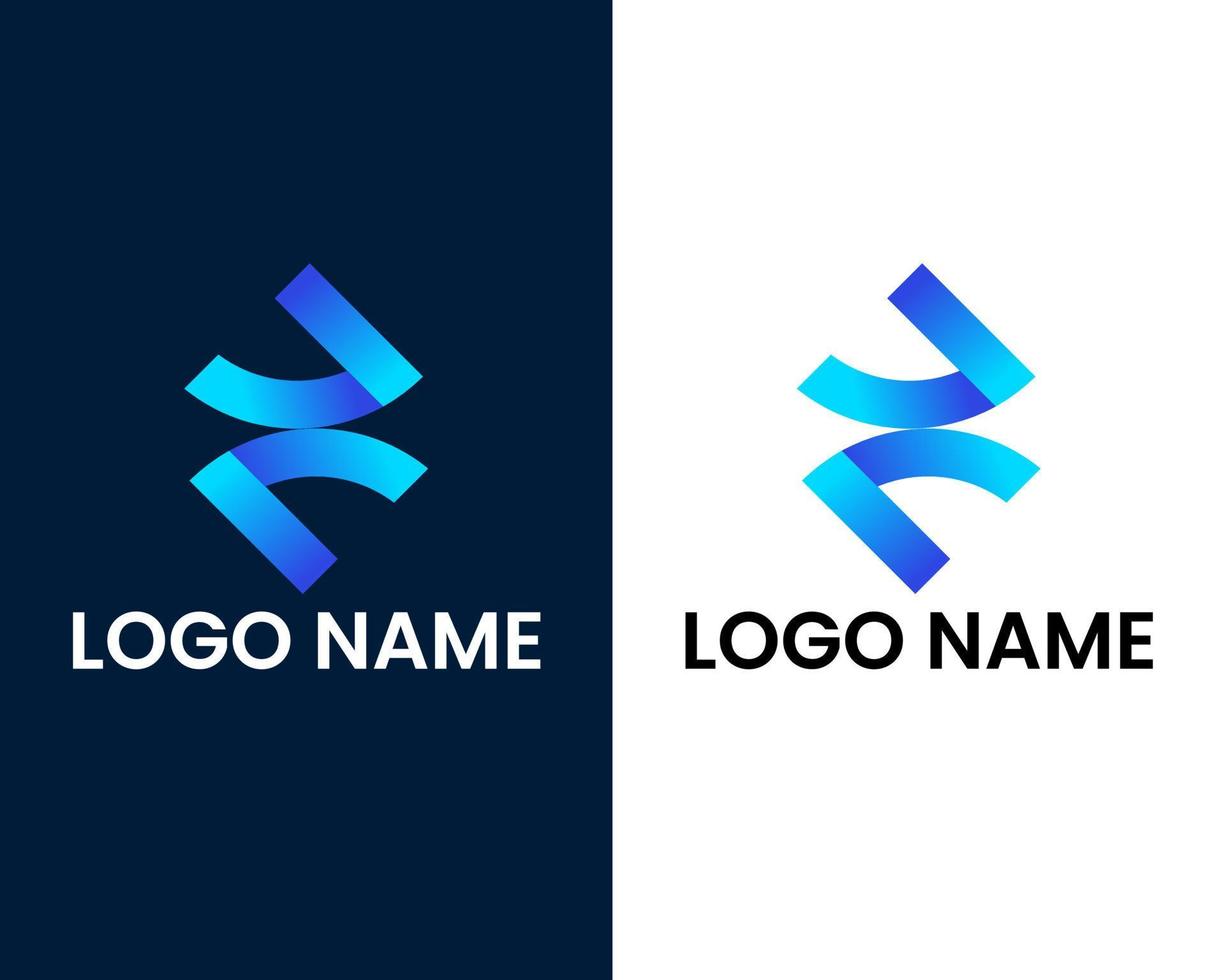 plantilla de diseño de logotipo moderno letra n y s vector