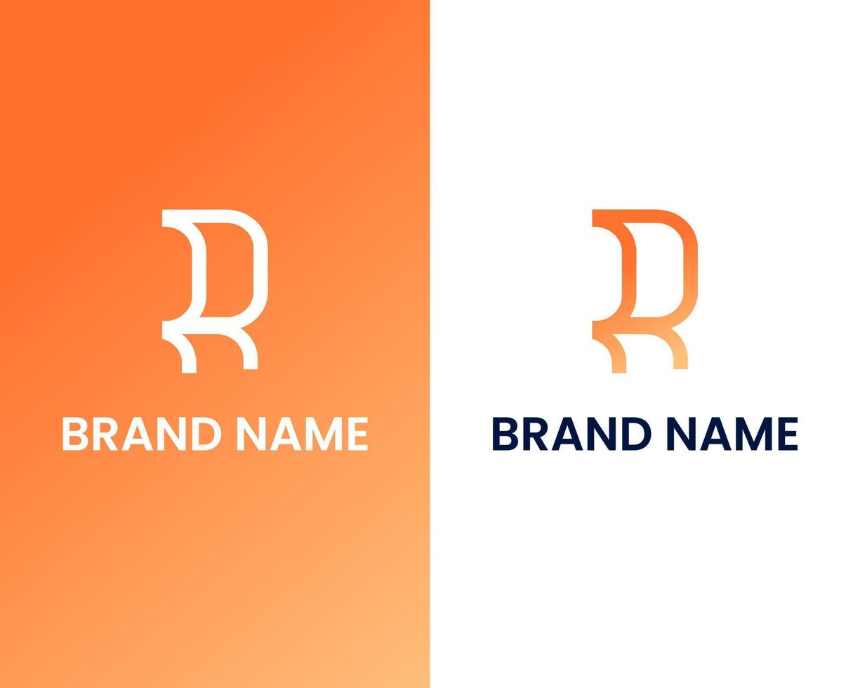plantilla de diseño de logotipo moderno letra r vector