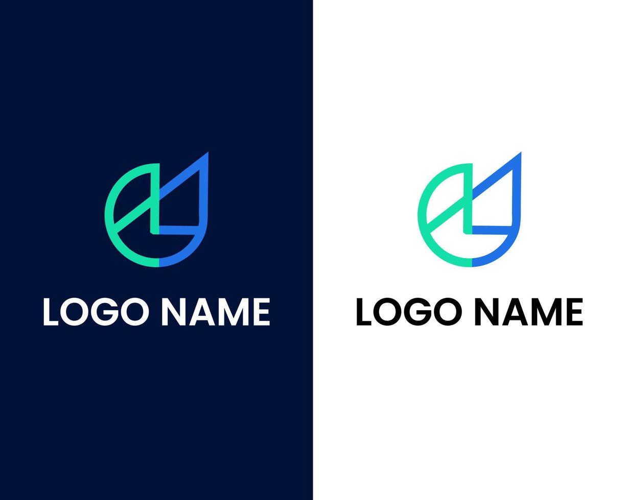 plantilla de diseño de logotipo moderno letra m y u vector