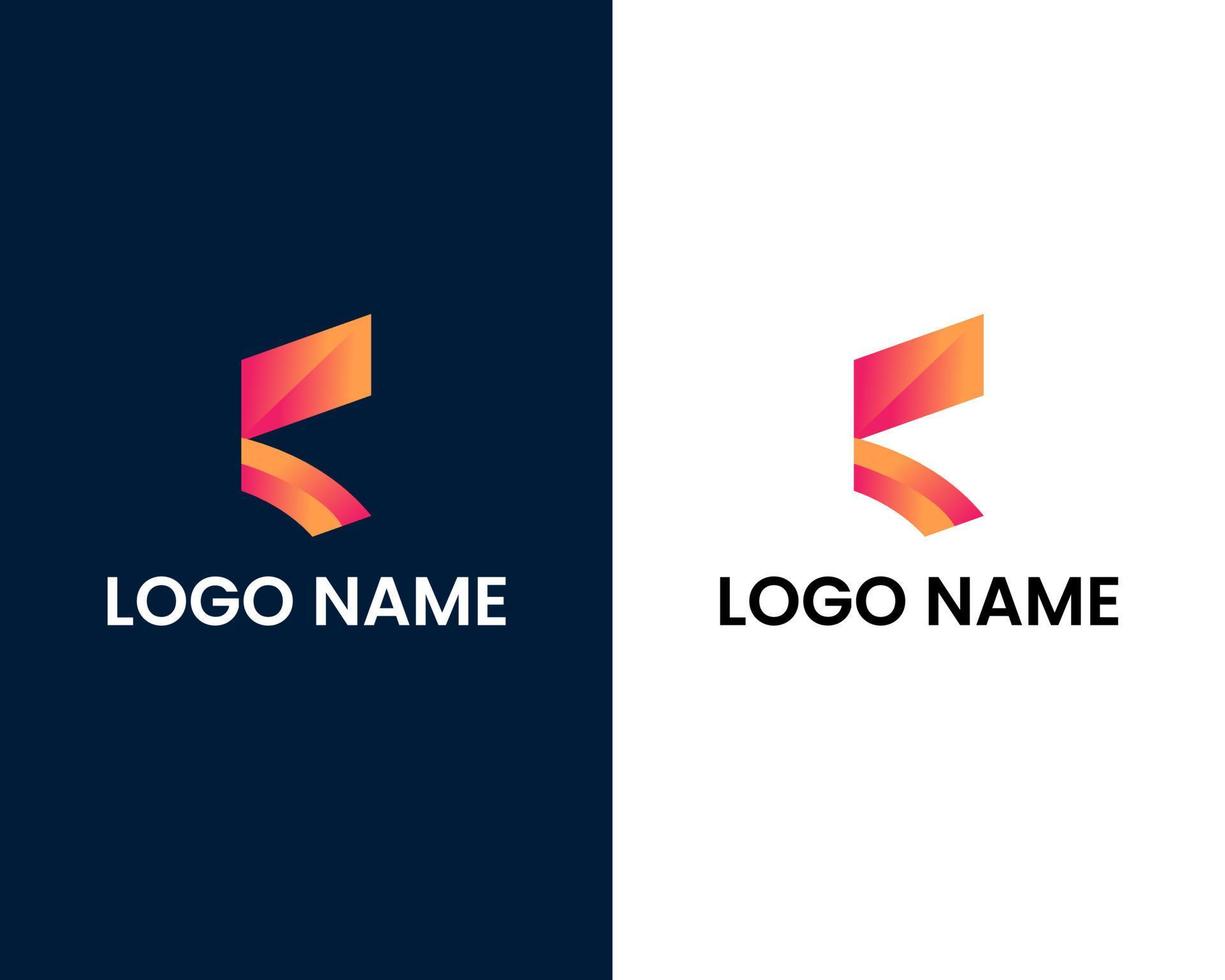 letter k and r modern logo design template vector