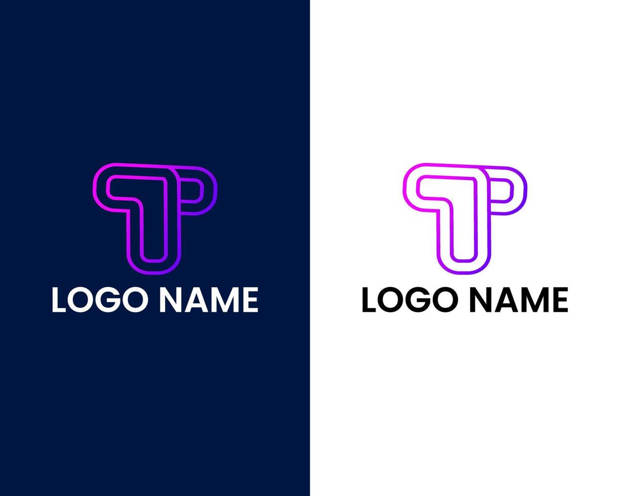 letter t and p with love modern logo design template vector