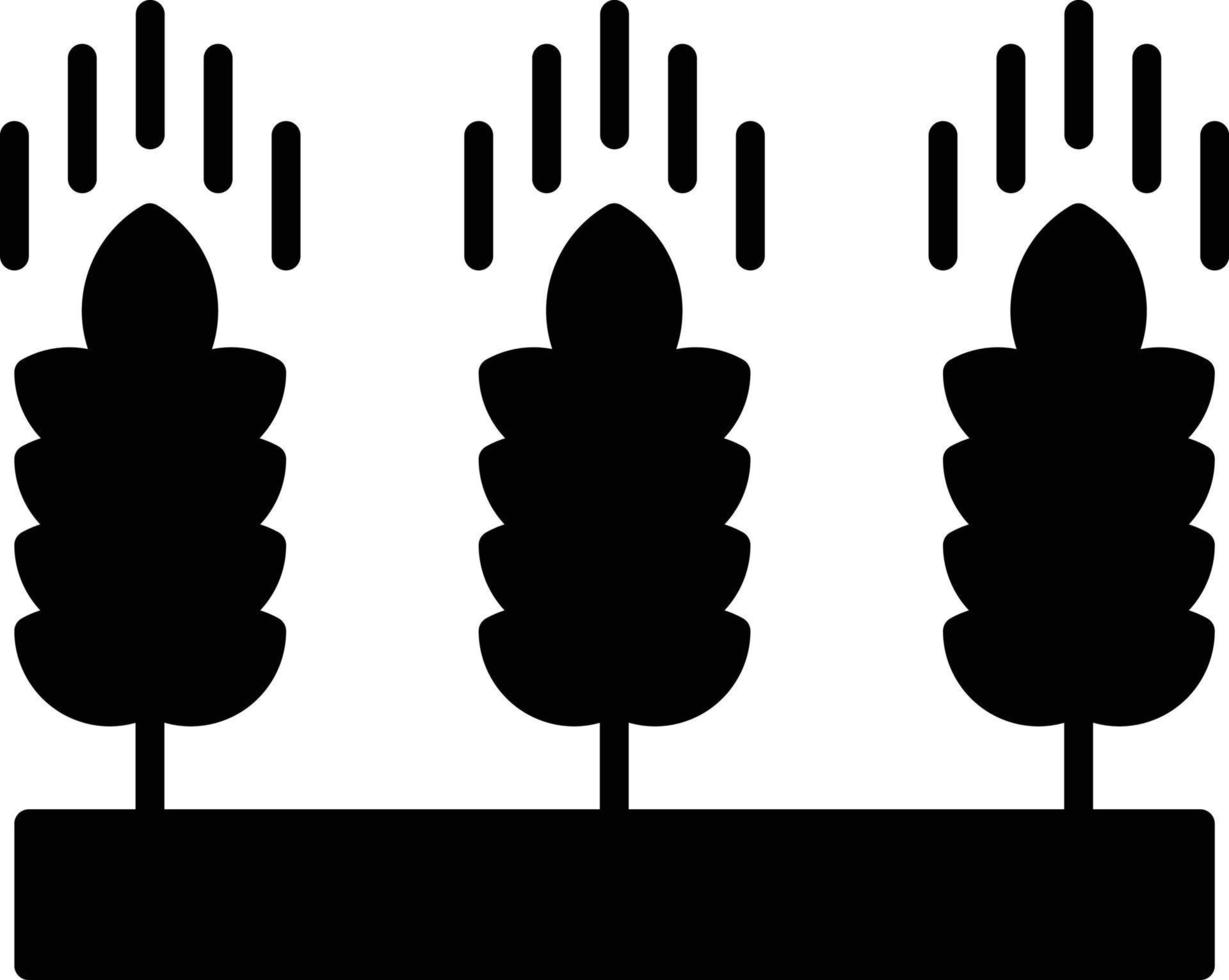 icono de glifo de trigo vector