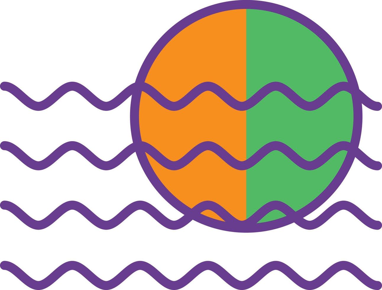 Sea Water Line Filled Two Color vector