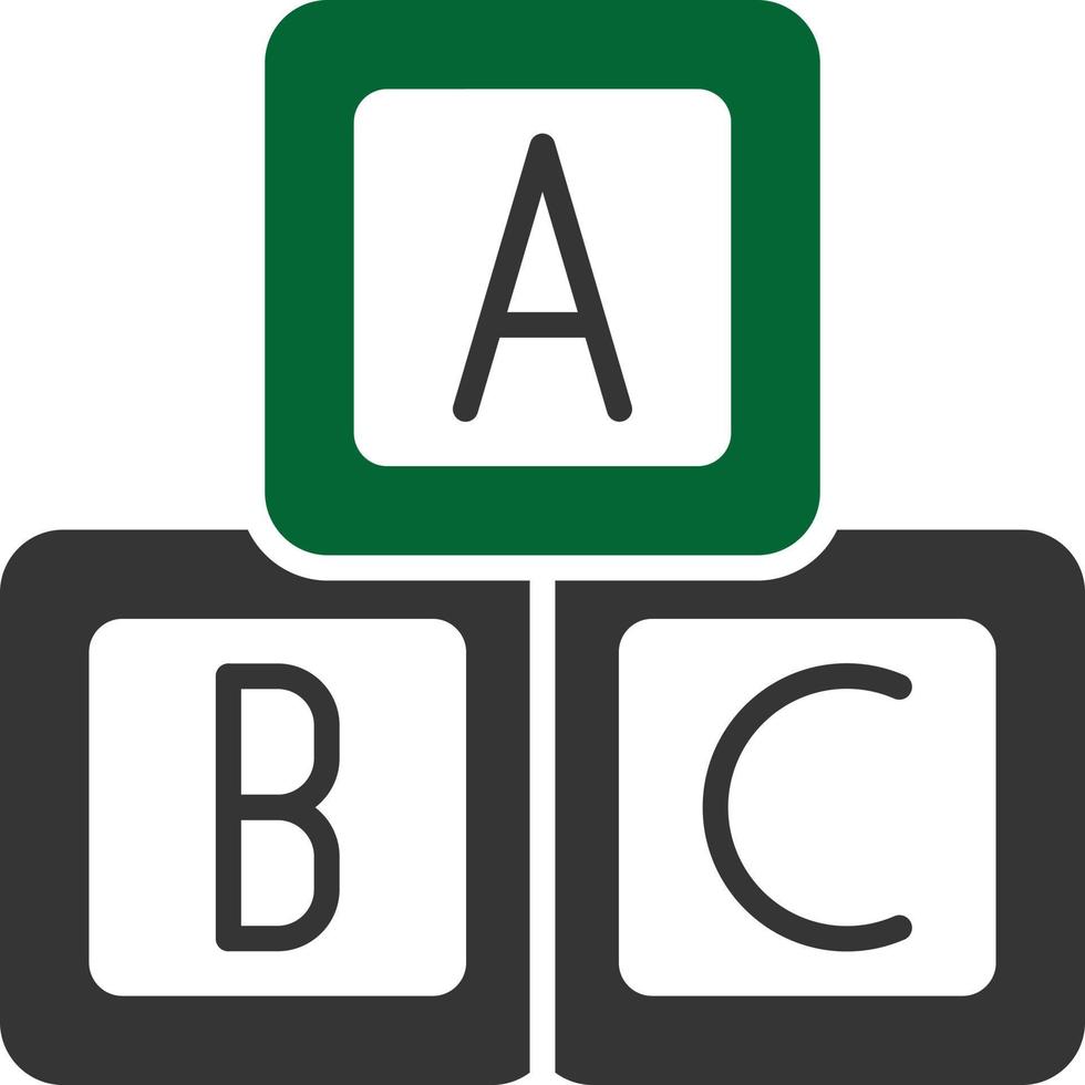 Abc Glyph Two Color vector