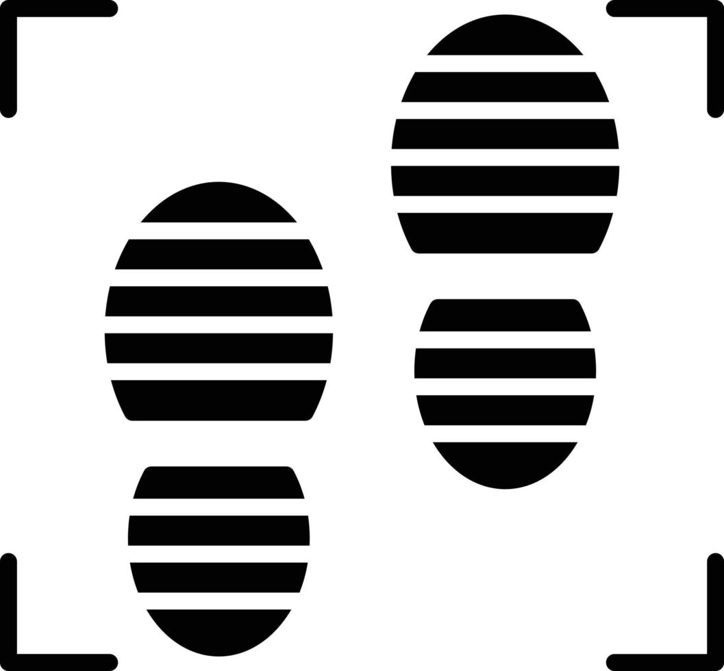 Footprint Glyph Icon vector