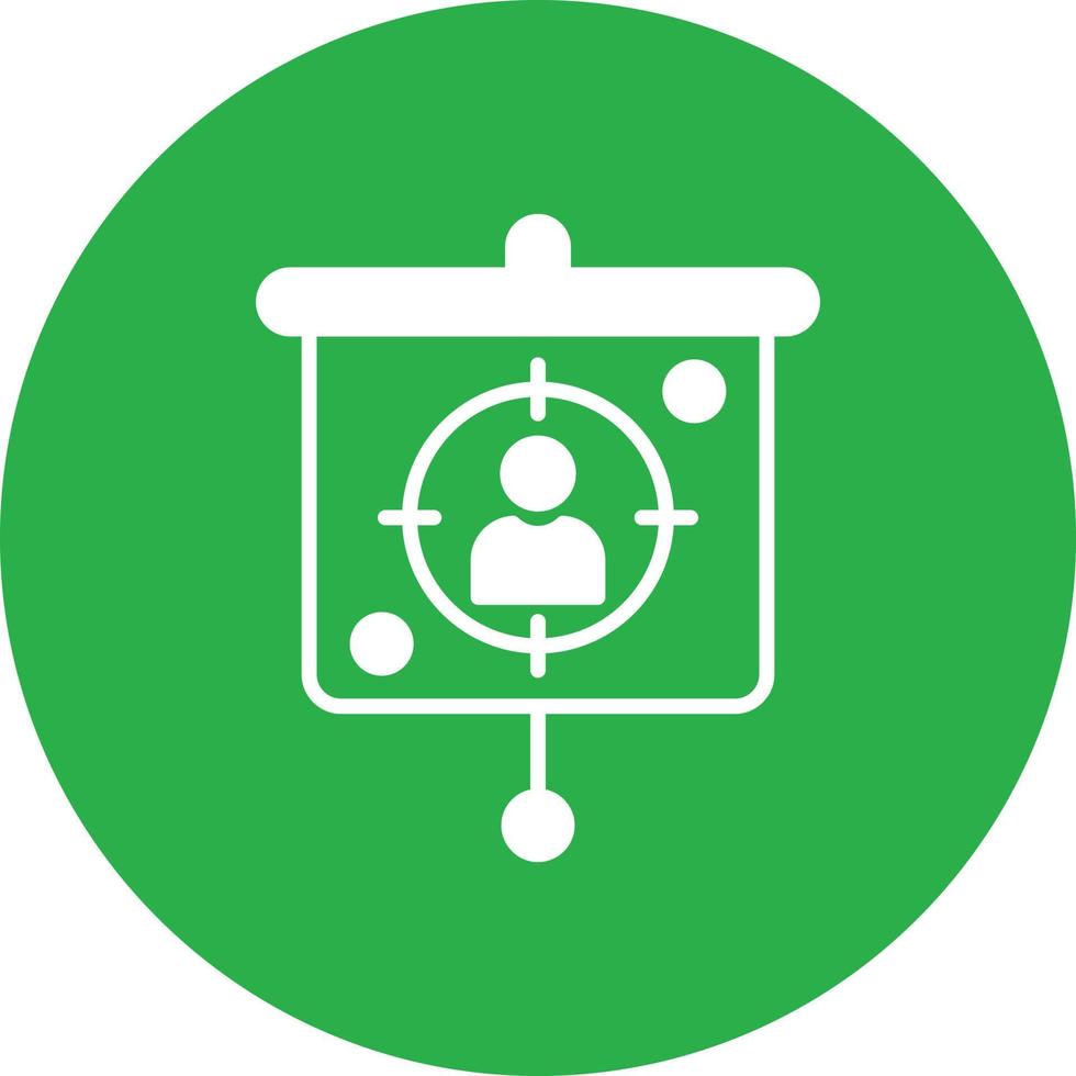 Target Presentation Glyph Circle Multicolor vector