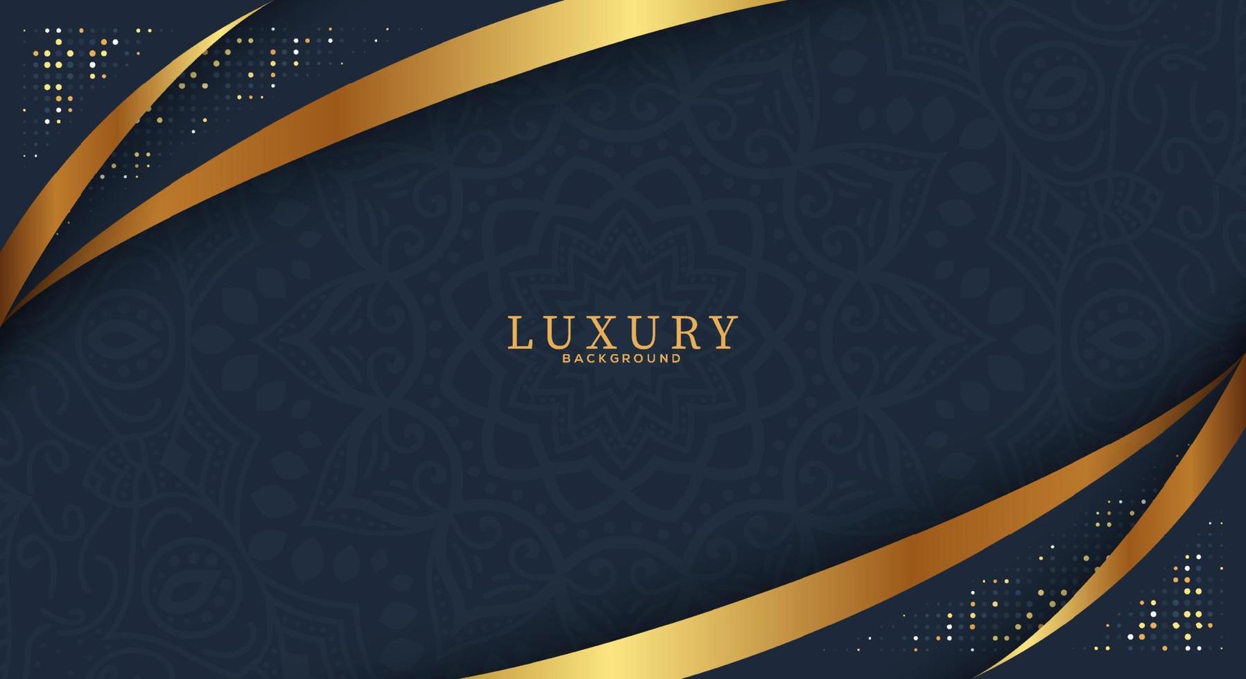 Luxury paper cut backgrounds with golden line and halftone gradients Vector illustration.