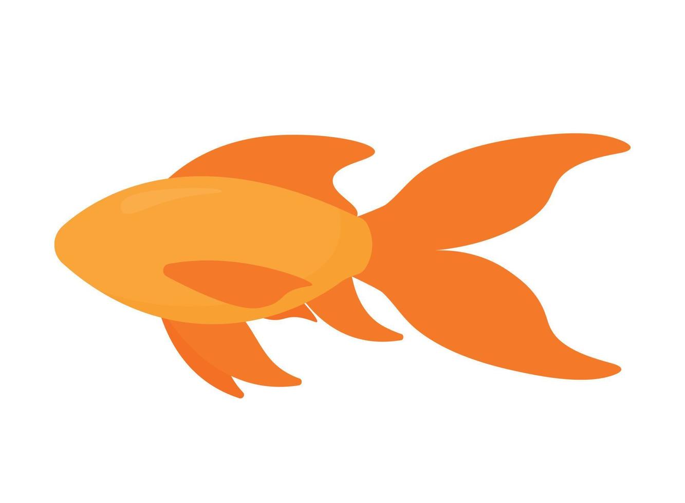 dibujos animados cometa goldfish icono clipart aislado sobre fondo blanco vector