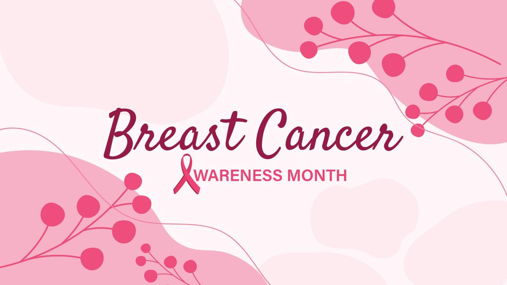 fondo de pantalla de banner del mes de concientización sobre el cáncer de mama vector
