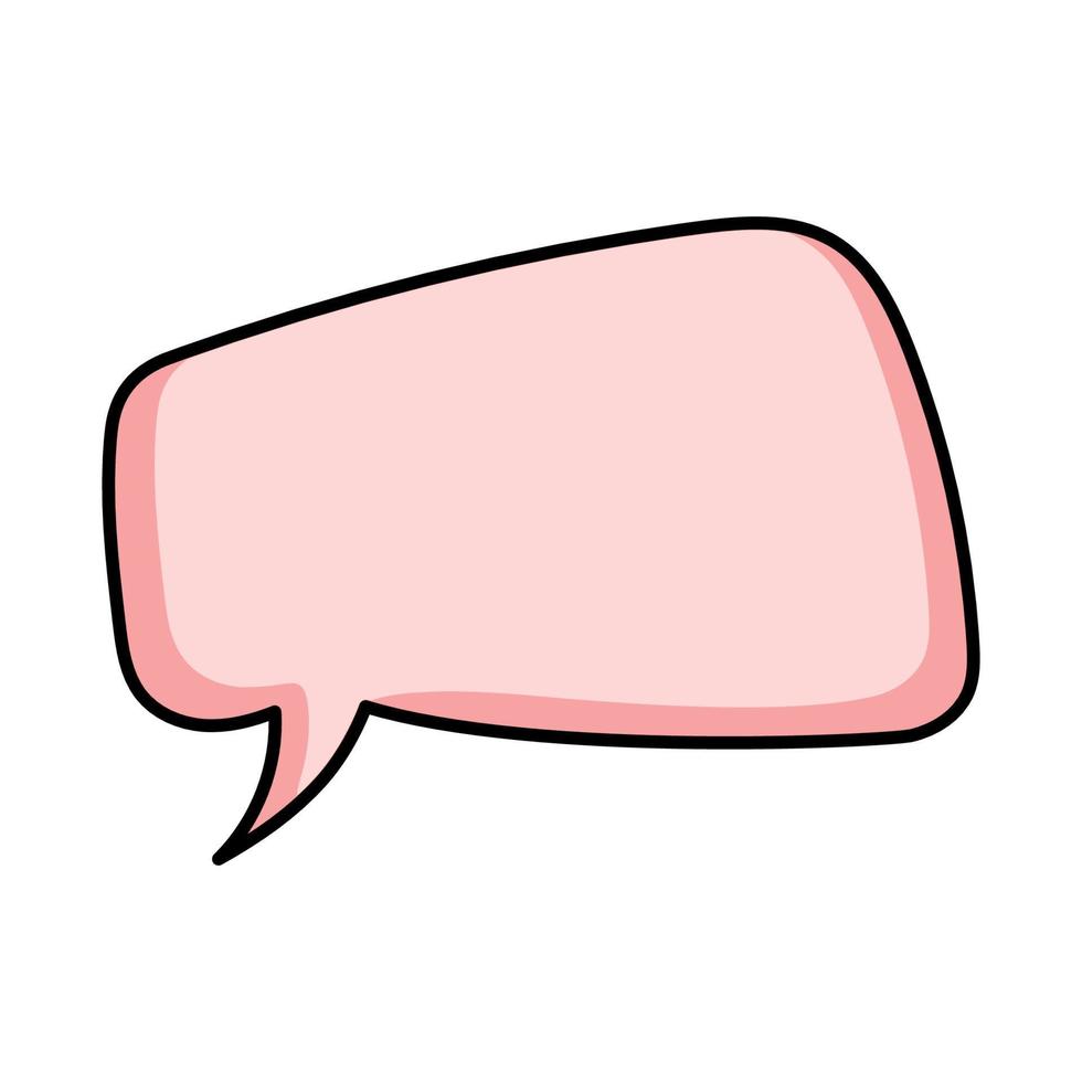 Speech Bubble Hand Drawing Vector on White Background