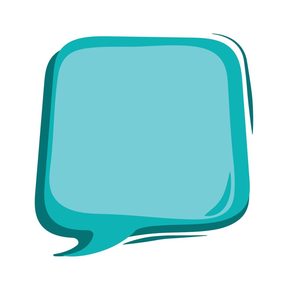 Hand Drawing Speech Bubble Talk for Messages in Blue Animated Vector Image