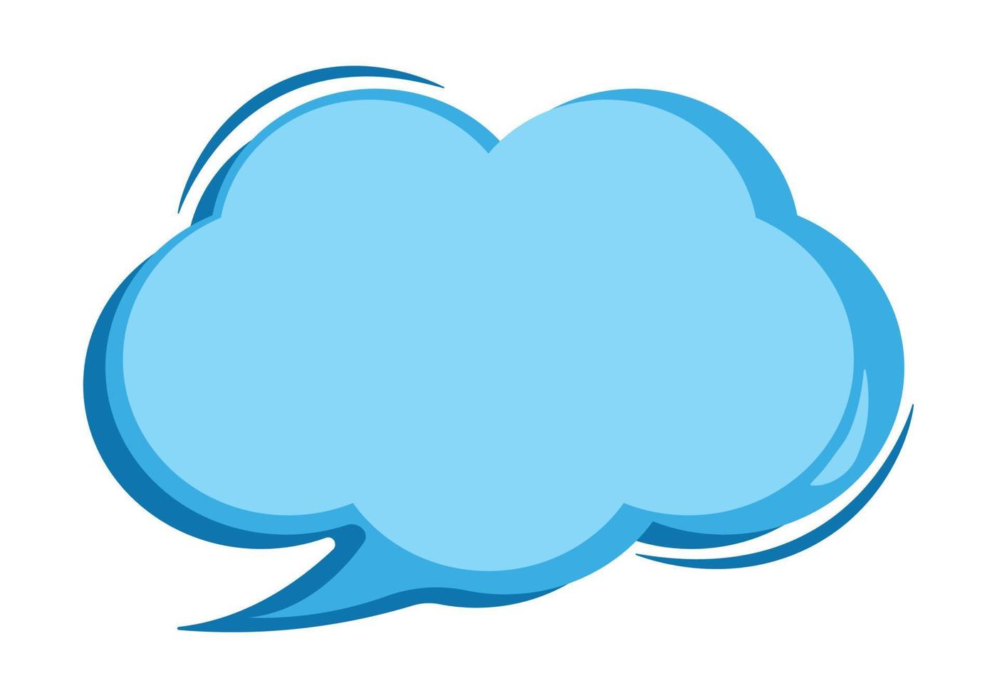 Cloud Speech Bubble Talk for Messages in Animated Cartoon Vector Image