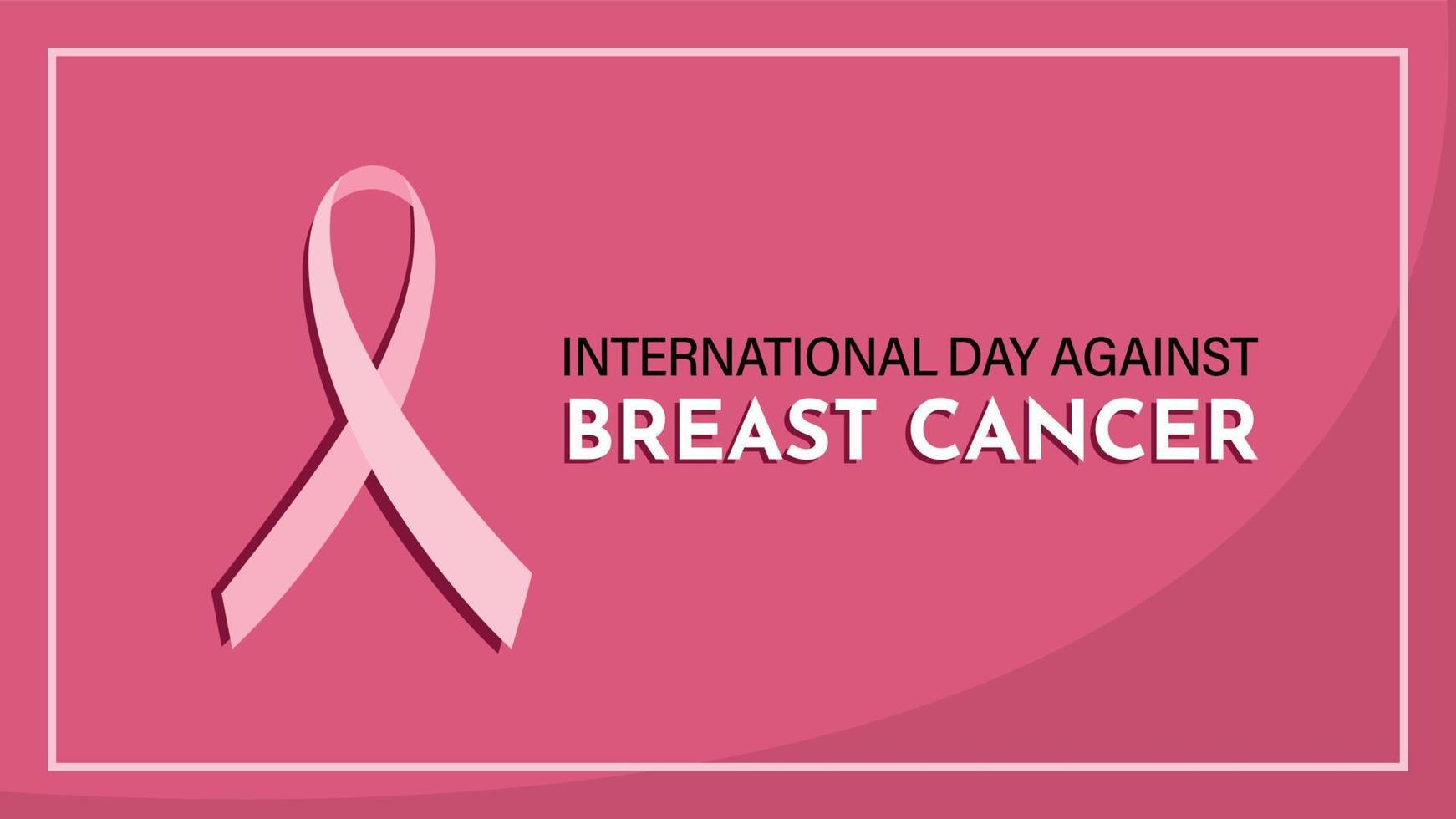fondo de pantalla del día internacional contra el cáncer de mama vector