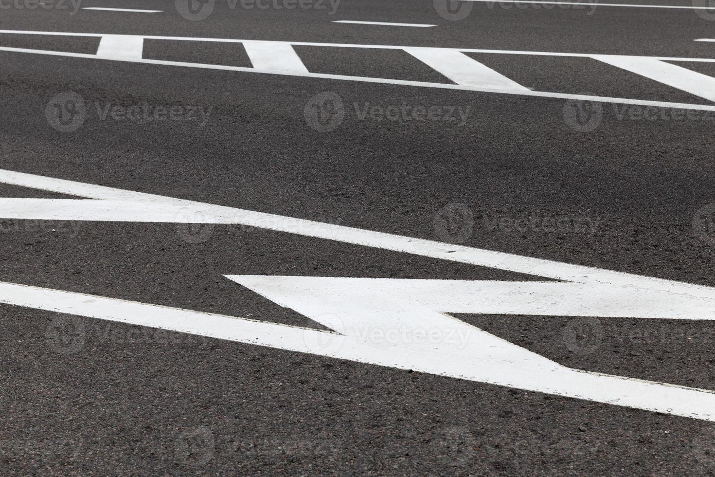 road markings, close up photo