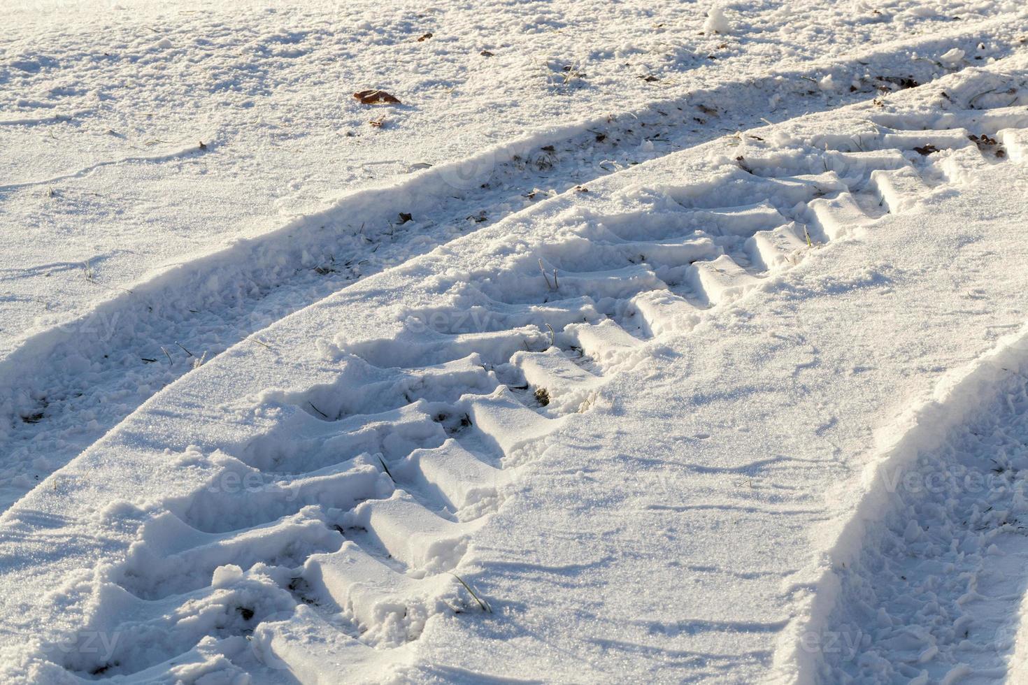 Road under the snow photo