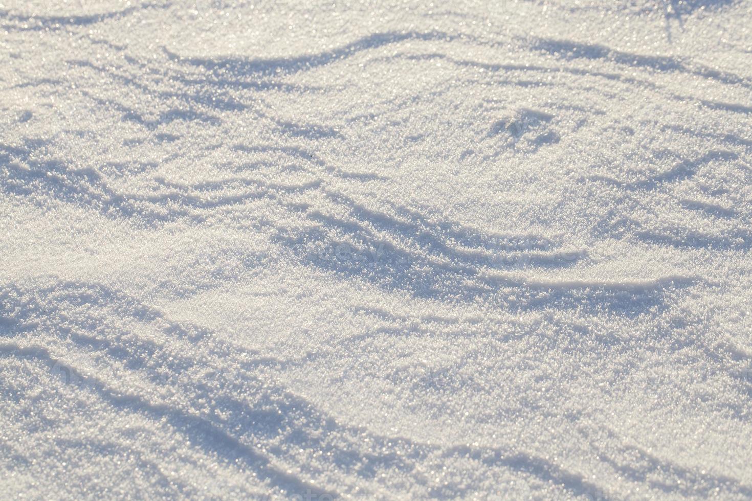 Snow surface, close up photo