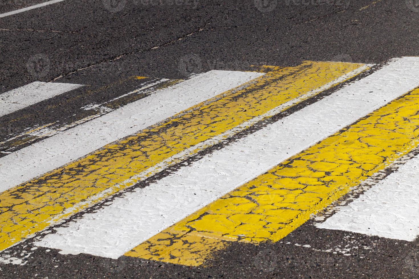 old worn pedestrian crossing photo