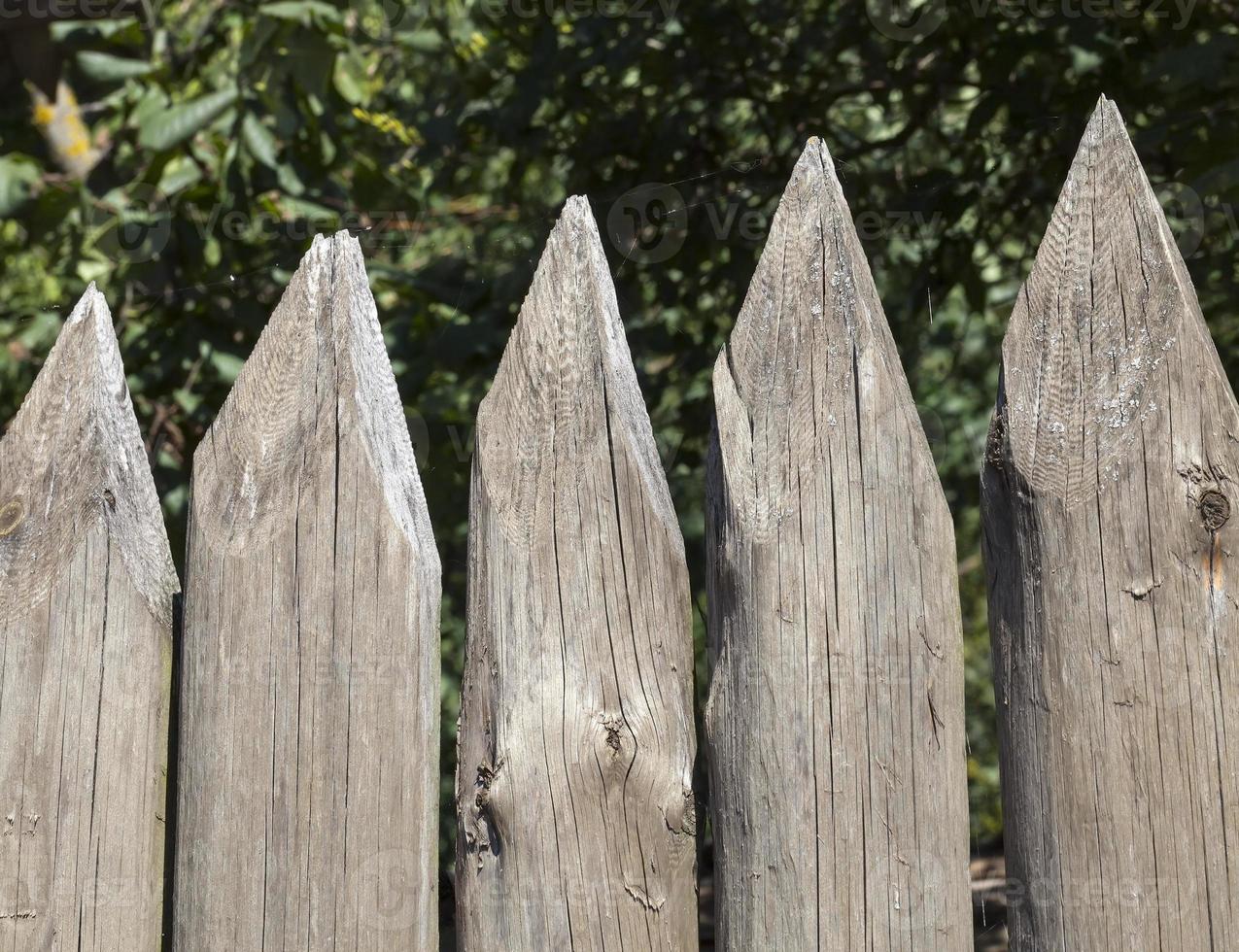 old wooden palisade photo