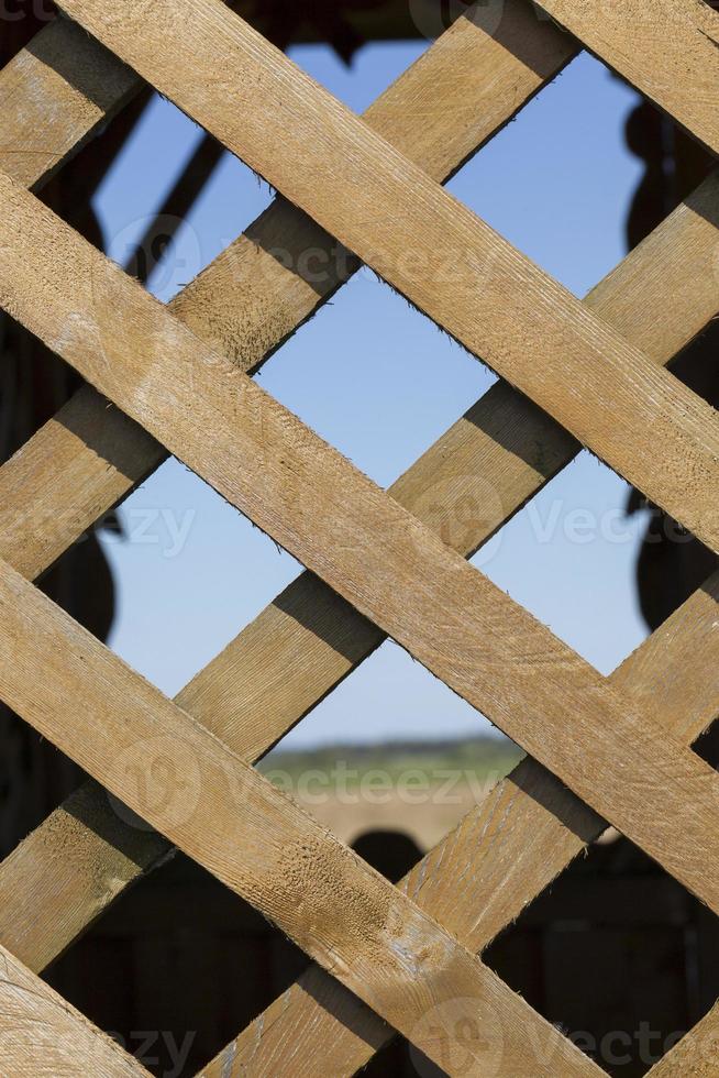 wooden gazebo, close up photo