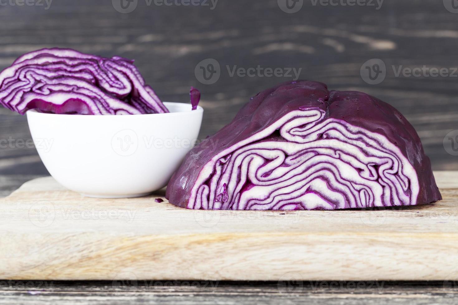 Shredded red cabbage photo