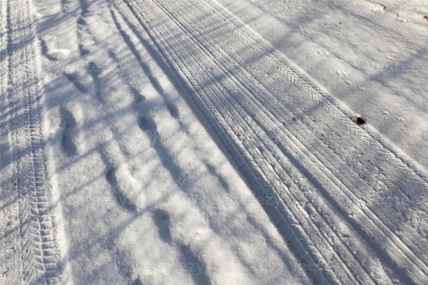 Road under the snow photo