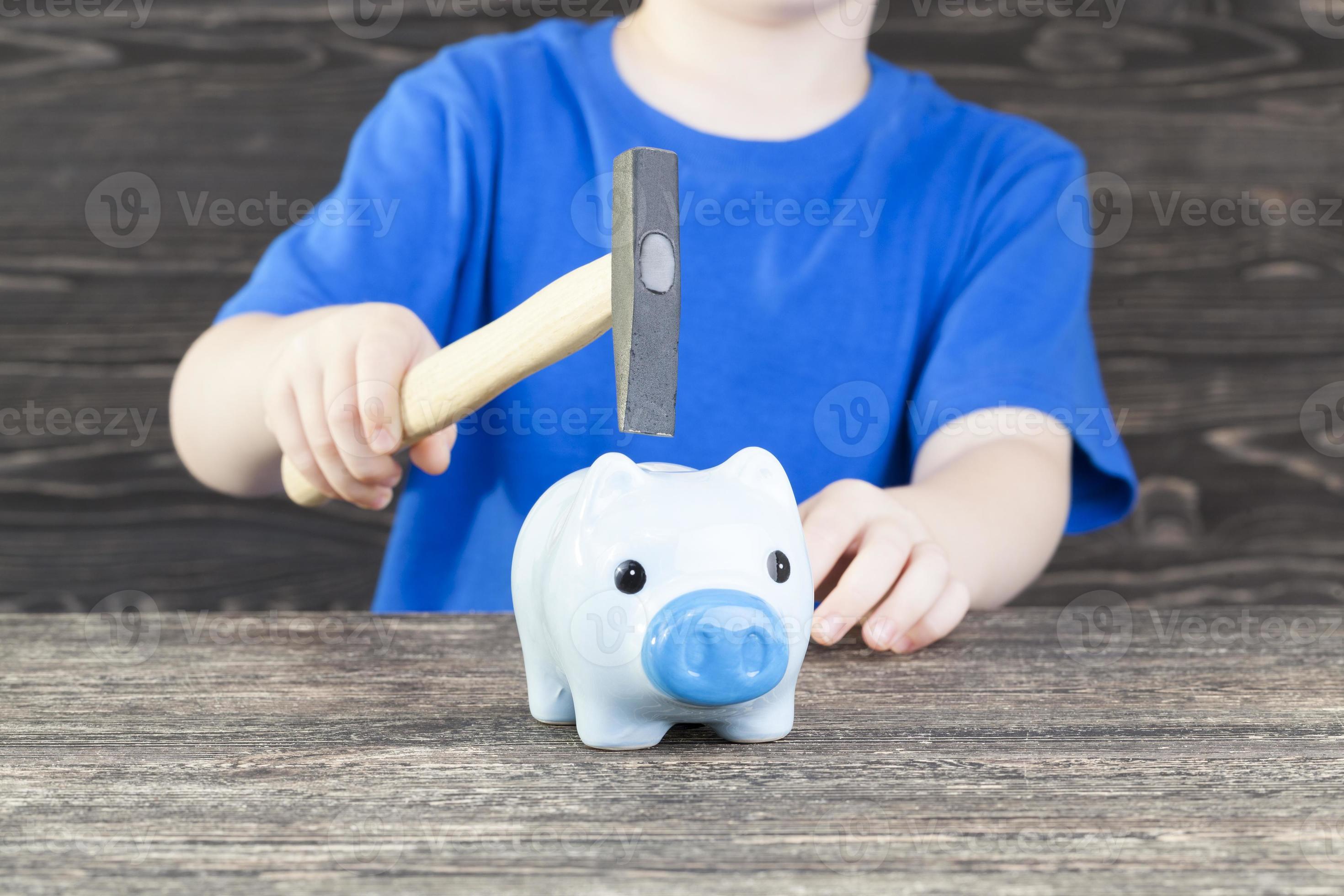 break a piggy bank 9754101 Stock Photo at Vecteezy