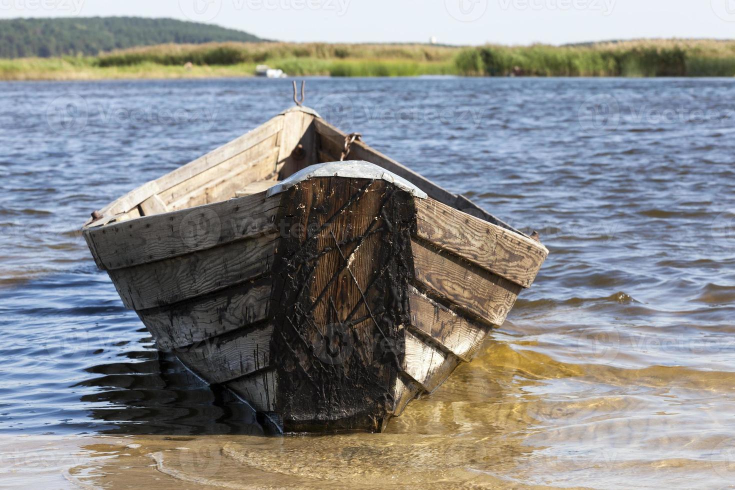 barco de madera antiguo foto