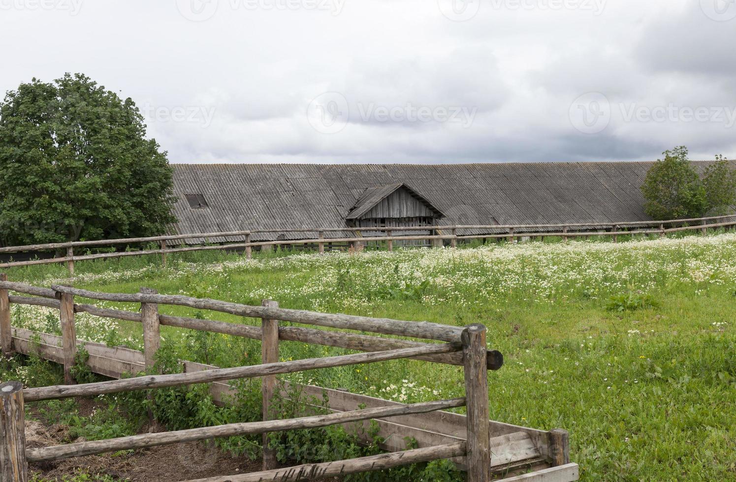 primitive wooden fence photo