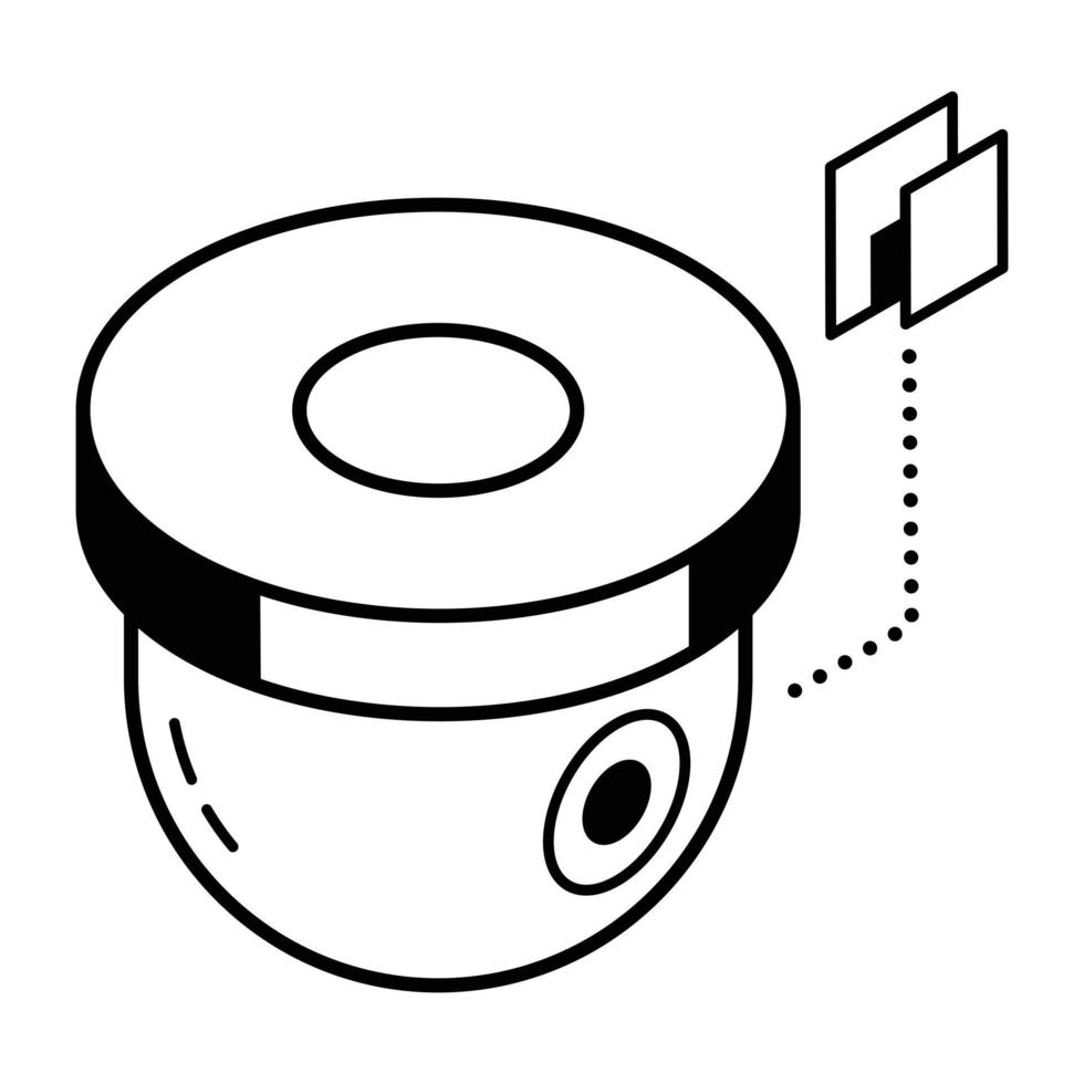 Cctv camera vector in isometric design