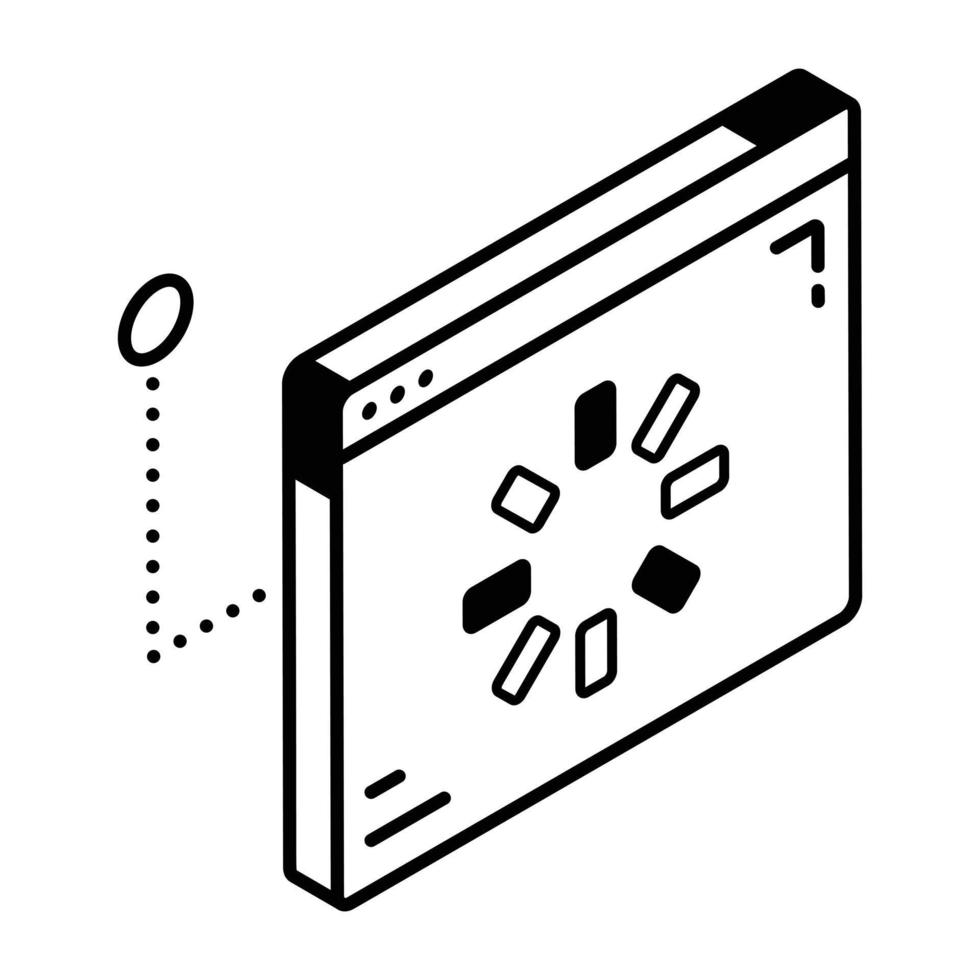 A web hosting isometric icon download vector