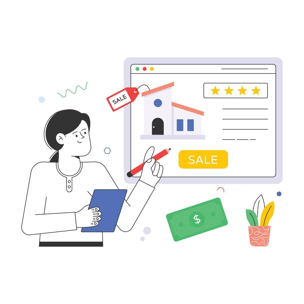 A handy flat illustration of graphic art vector