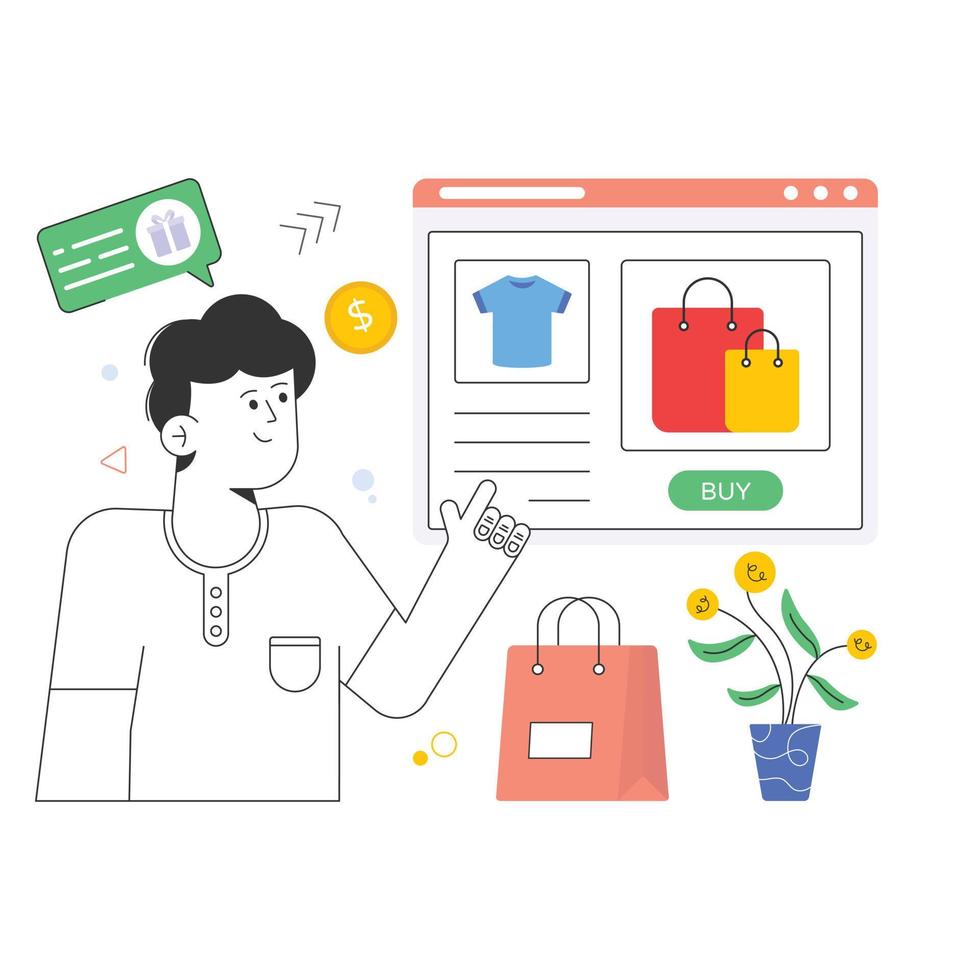 A handy flat illustration of graphic art vector