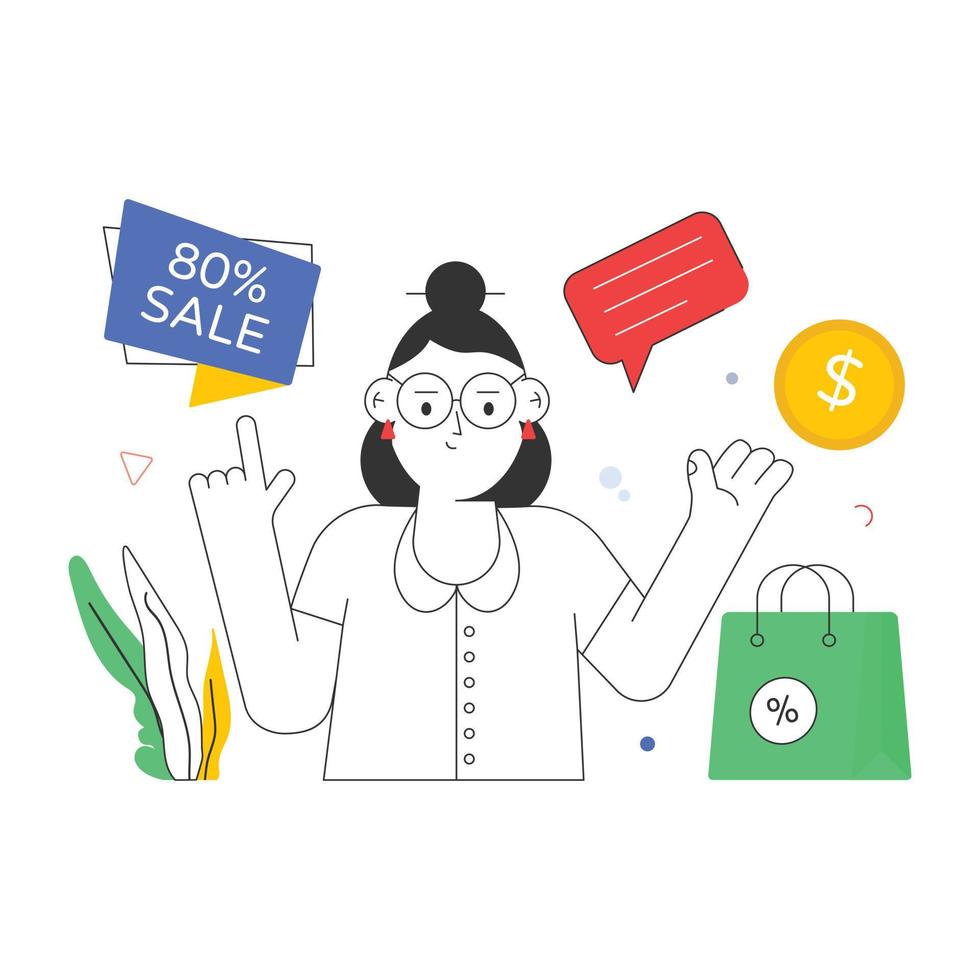 Grab this amazing flat illustration of special offer vector