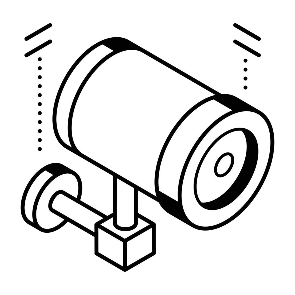 Cctv camera vector in isometric design