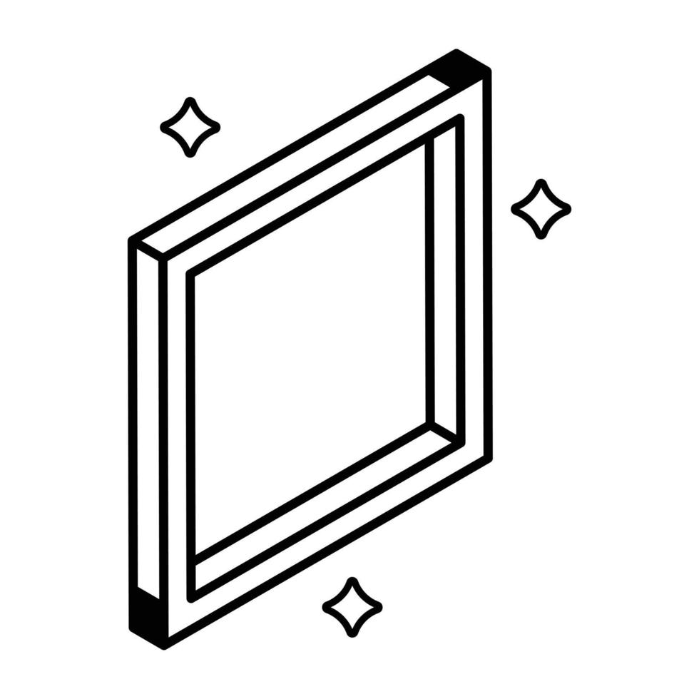 Isometric glass window vector design