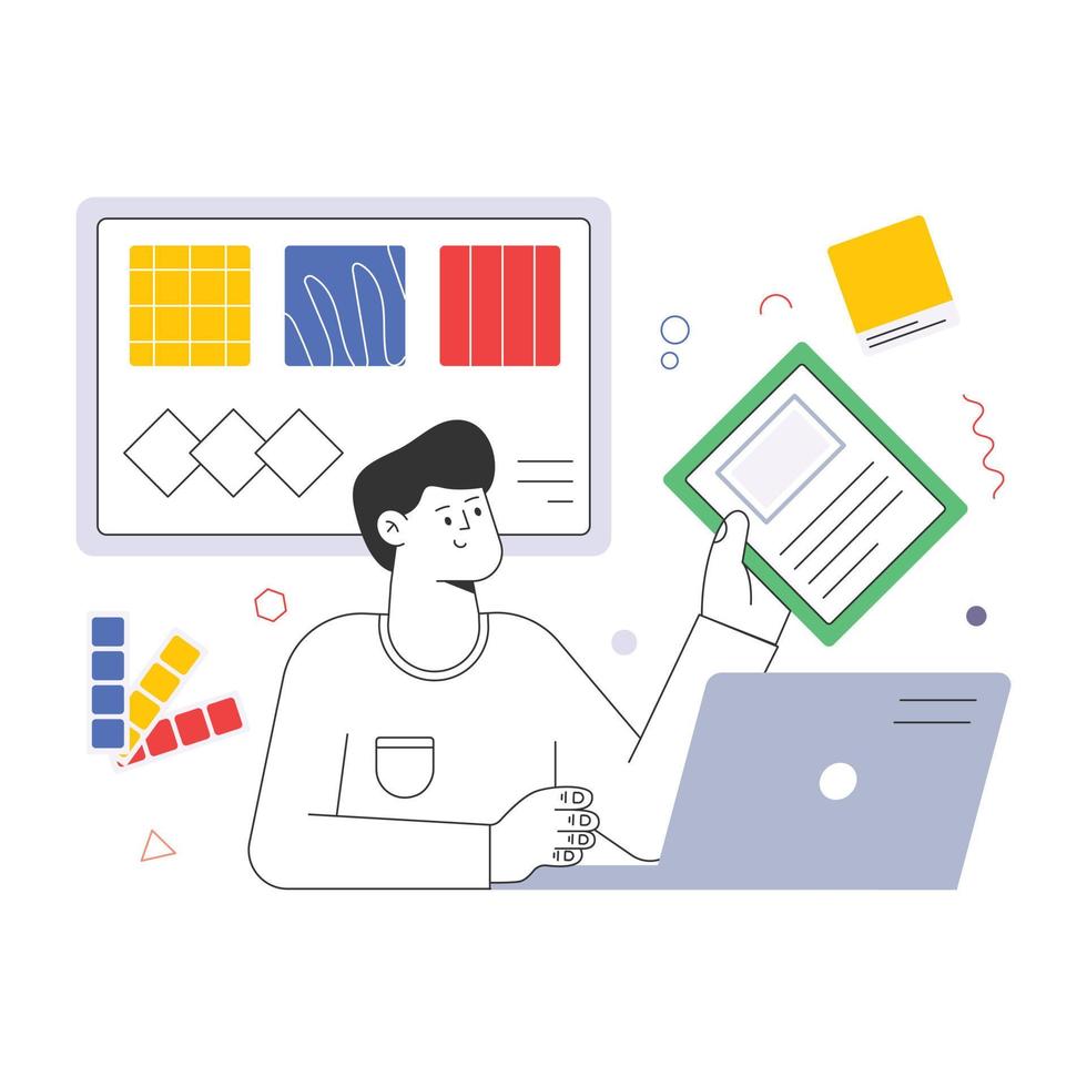 Download flat illustration of color scheme vector