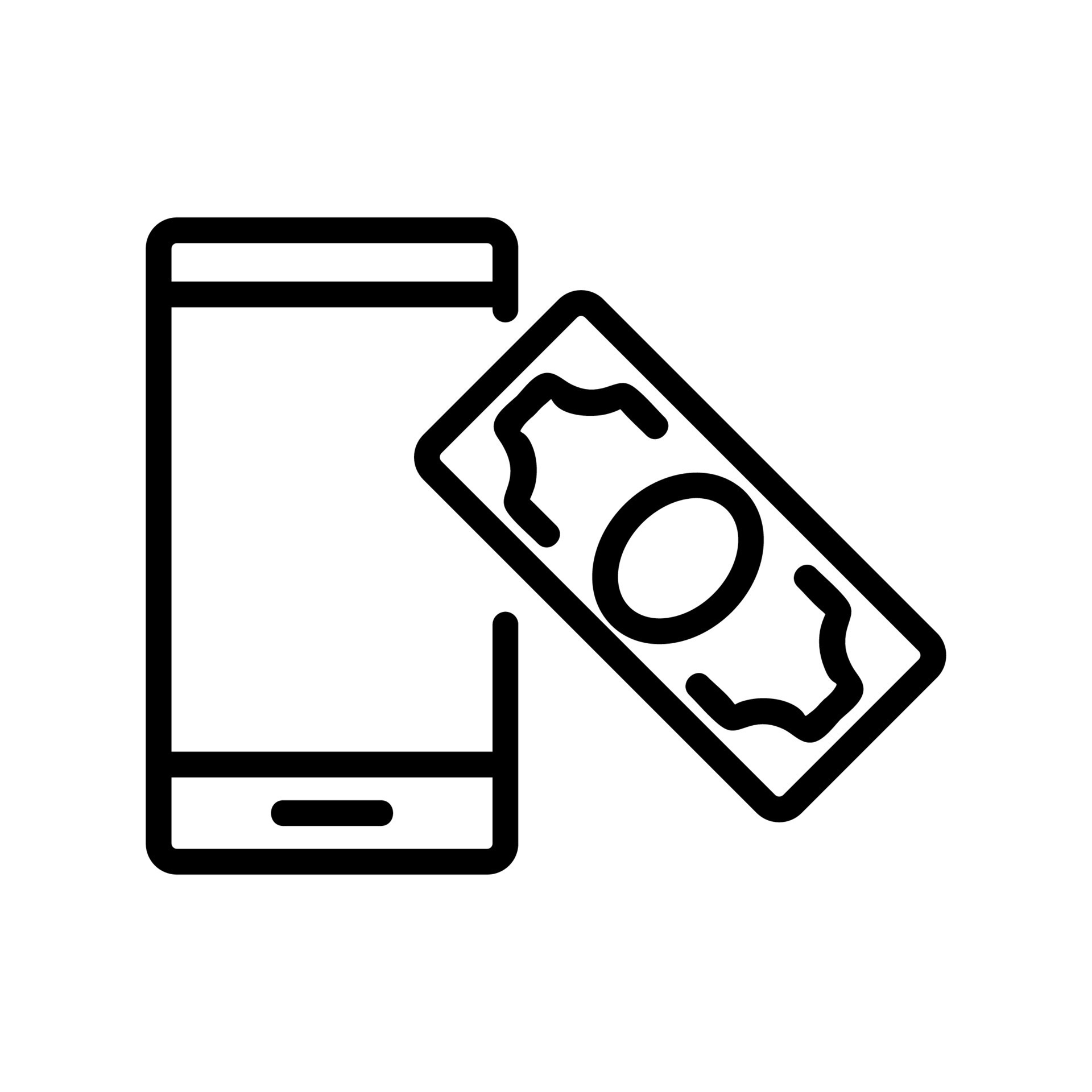 telephone money transfer icon vector outline illustration 9755016 ...