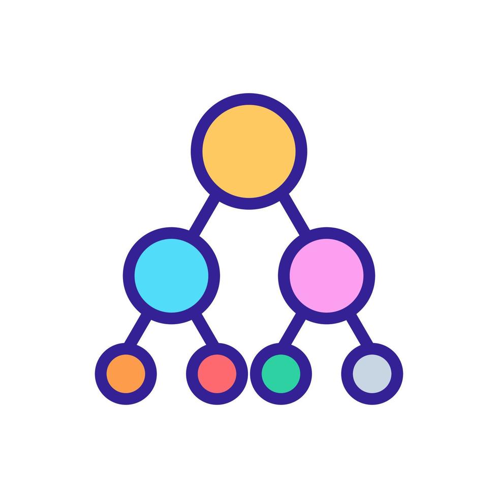 diagram, referral vector icon. Isolated contour symbol illustration