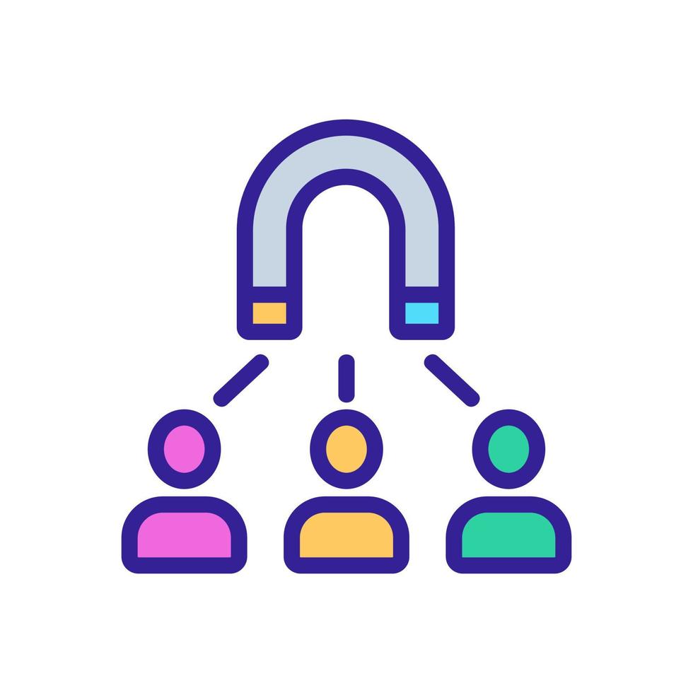 magnet, referral icon vector. Isolated contour symbol illustration vector
