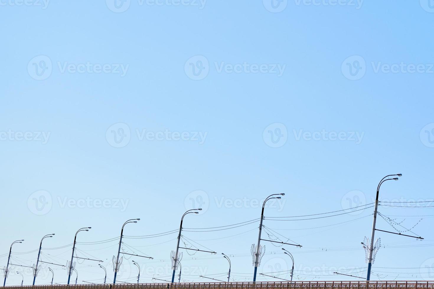 Minimalistic road lights, copy space photo