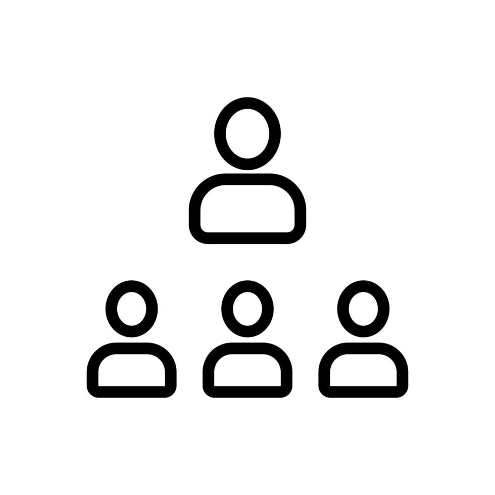 referral, group icon vector. Isolated contour symbol illustration vector
