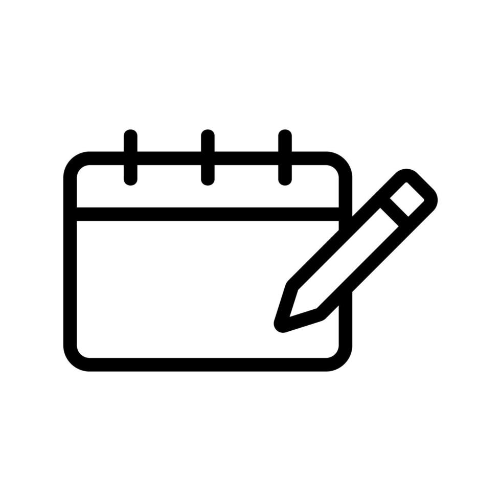 reminder icon vector. Isolated contour symbol illustration vector