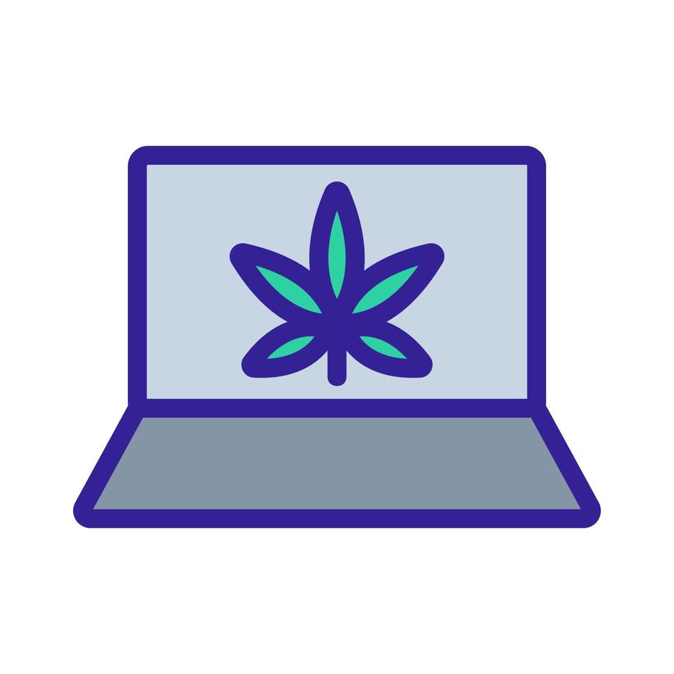 Buying cannabis is an online vector icon. Isolated contour symbol illustration