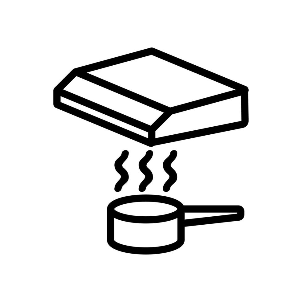 boiling saucepan under hood icon vector outline illustration