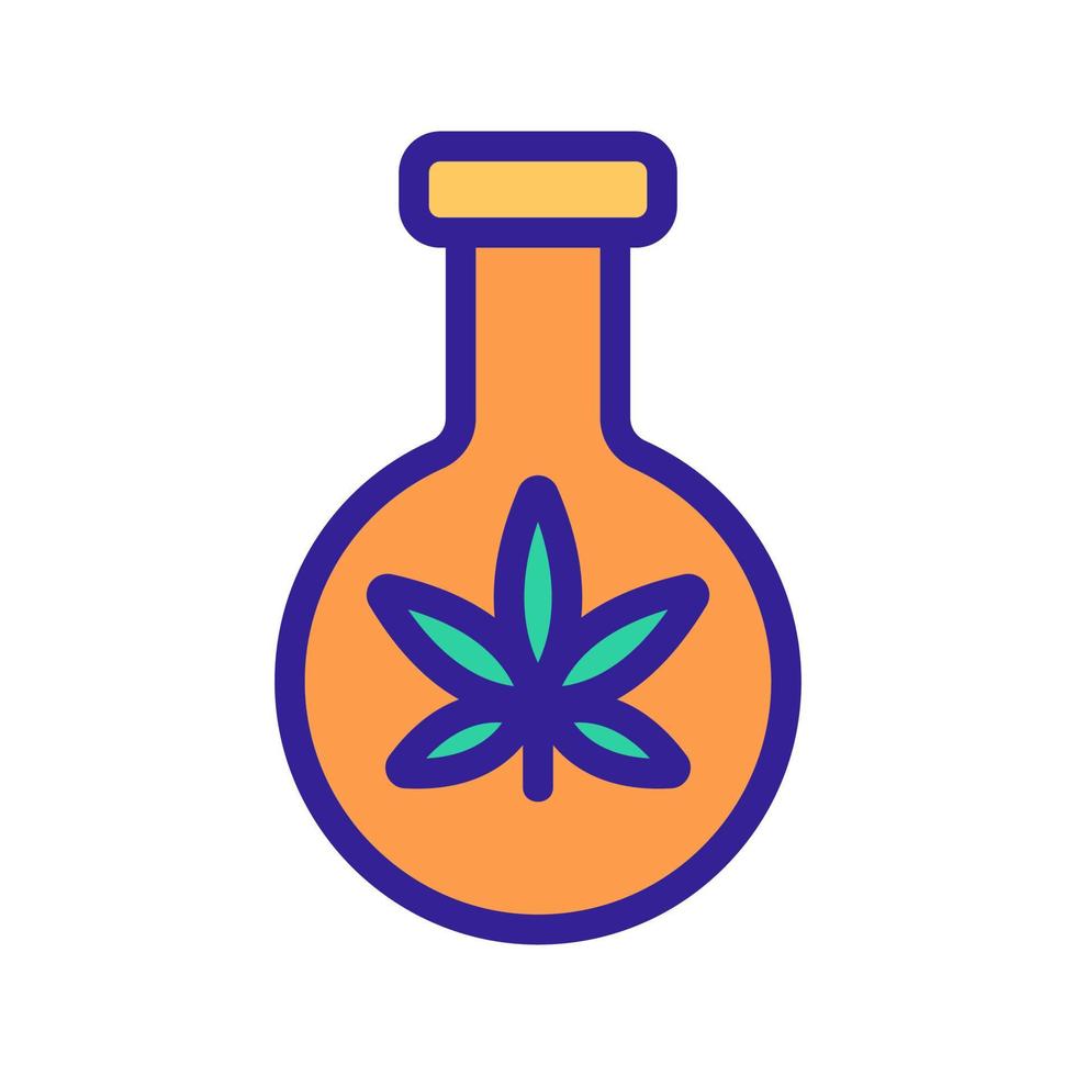 Cannabis in the packaging icon vector. Isolated contour symbol illustration vector