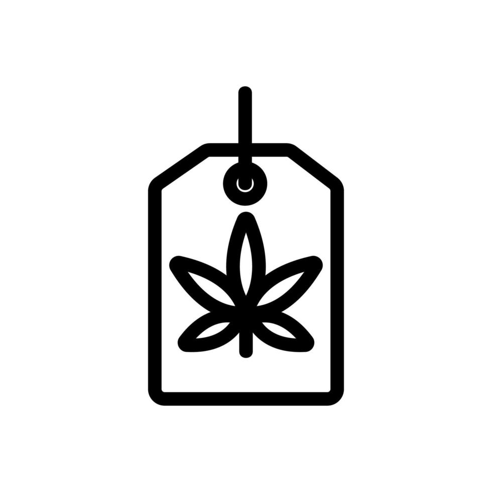 hecho de un icono de vector de cannabis. ilustración de símbolo de contorno aislado